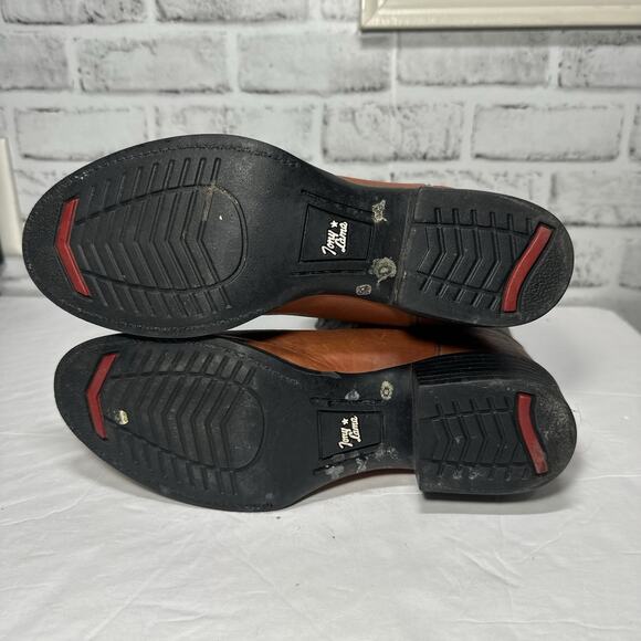 Tony Lama Leather brown & black western workwear cowboy bootswomen’s size 7 - Picture 7 of 12